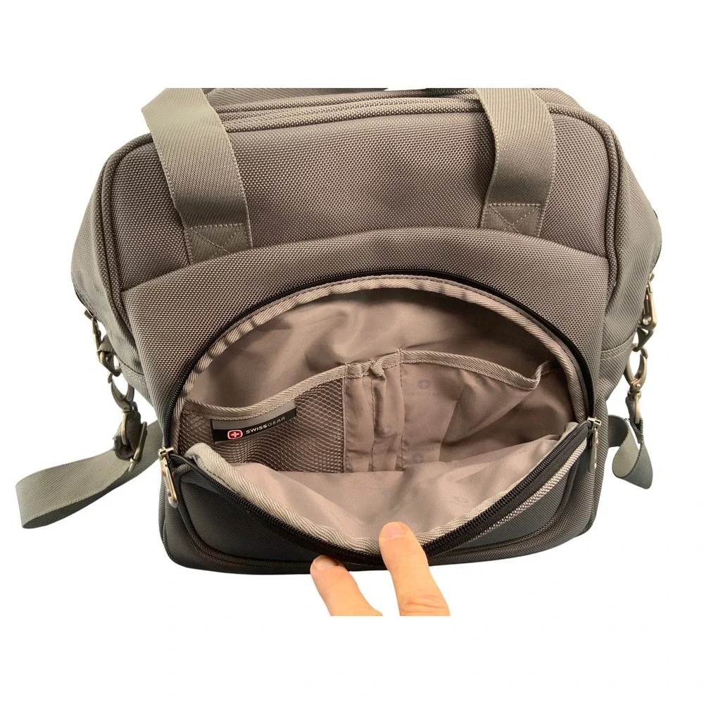 SwissGear Wenger Gray Ballistic Nylon Travel Tote Messenger Bag Trolley Sleeve